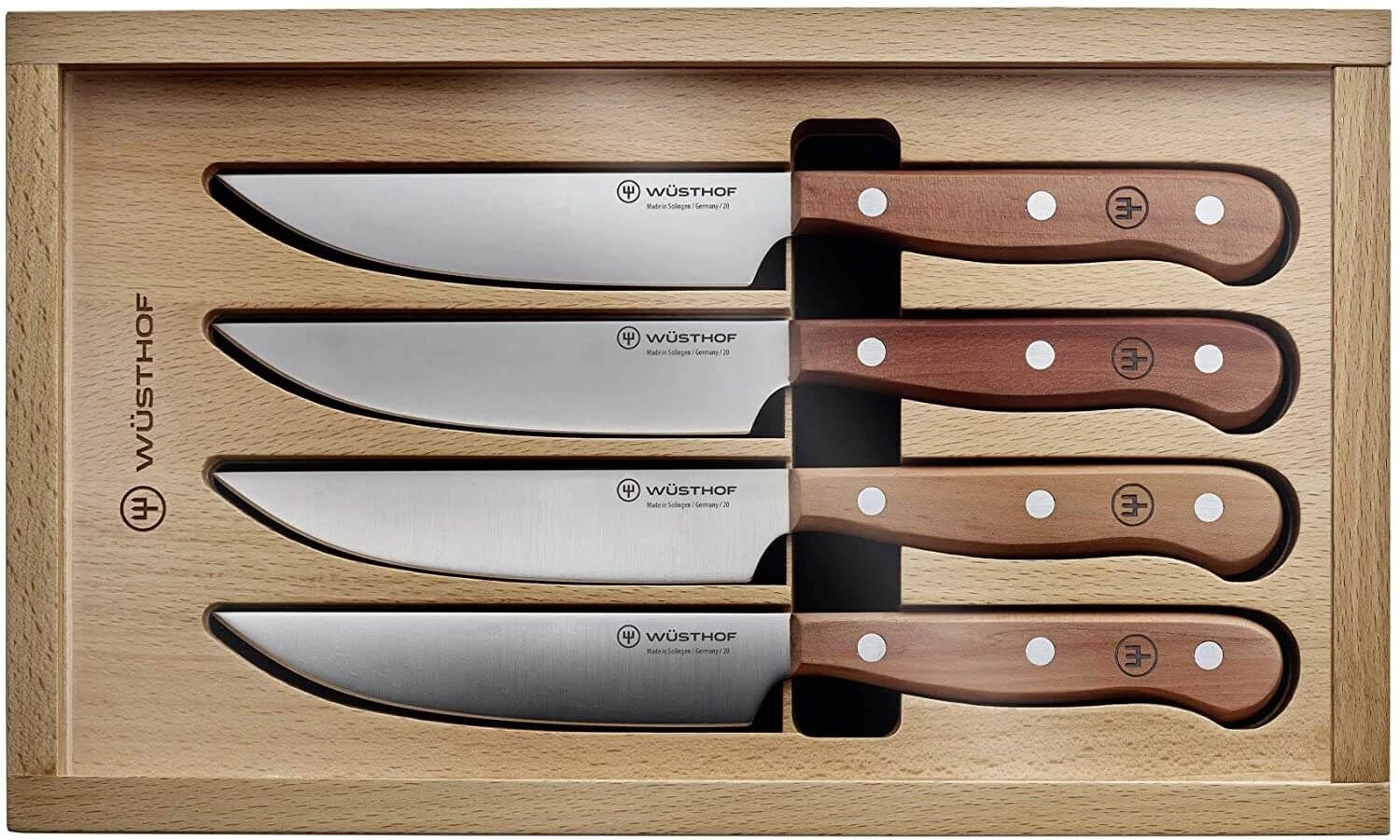 Wüsthof steakmessenset hout 4 stuks Wüsthof Steakmessenset Hout 4 Stuks -Beste Glaswerk Winkel 1069560402 2