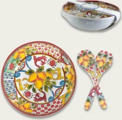 Oldenhof Scacci Saladeschaal Met Slacouvert ø 30 Cm Melamine