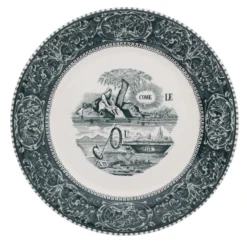 Gien Rebus Dinerbord ø 27,5 Cm Keramiek Groen