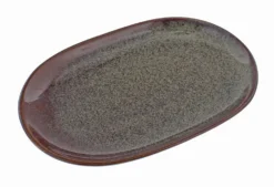 Oldenhof 1821 Ovale Serveerschaal ø 23 X 16 Cm Aardewerk Mosgroen