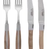 Laguiole En Aubrac Shepherds Cross Steakmessen Met Vorken Walnoothout 4-delig