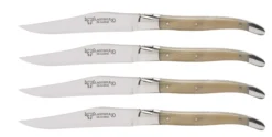 Laguiole En Aubrac Shepherd's Cross Steakmes 11,5 Cm Hoorn 4 Stuks
