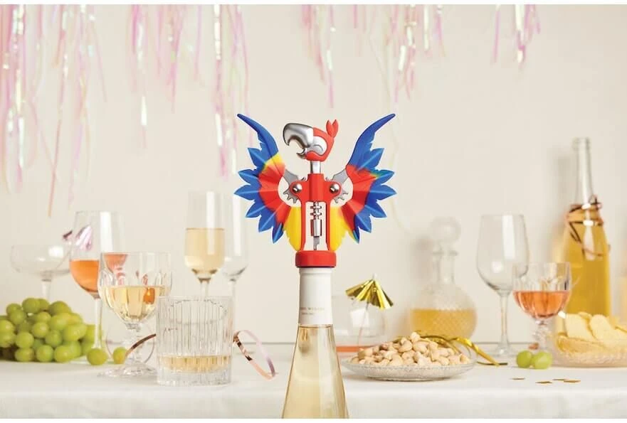 Ototo Pinot kurkentrekker papegaai metaal/silicone Ototo Pinot Kurkentrekker Papegaai Metaal/silicone -Beste Glaswerk Winkel