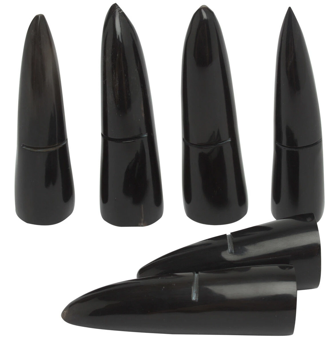 Laguiole en Aubrac messenlegger buffelhoorn 5-7 cm zwart 6 stuks Laguiole En Aubrac Messenlegger Buffelhoorn 5-7 Cm Zwart 6 Stuks -Beste Glaswerk Winkel 4106 46555 1