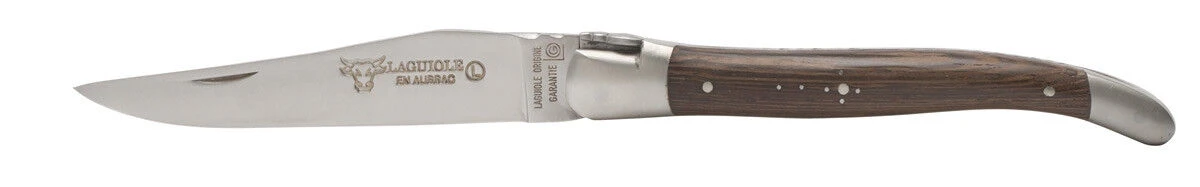 Laguiole en Aubrac Shepherd's Cross klap-steakmes 12 cm wengéhout bruin Laguiole En Aubrac Shepherd's Cross Klap-steakmes 12 Cm Wengéhout Bruin -Beste Glaswerk Winkel 4281 41283 1