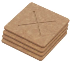 Epicurean Onderzetters 10 X 10 Cm 4 Stuks Papiercomposiet Naturel