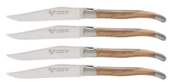 Laguiole En Aubrac Shepherd's Cross Steakmes 11,5 Cm Olijfhout 4 Stuks
