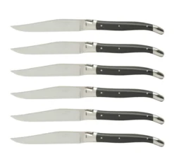 Laguiole En Aubrac Steakmes 11,5 Cm Zwart 6 Stuks