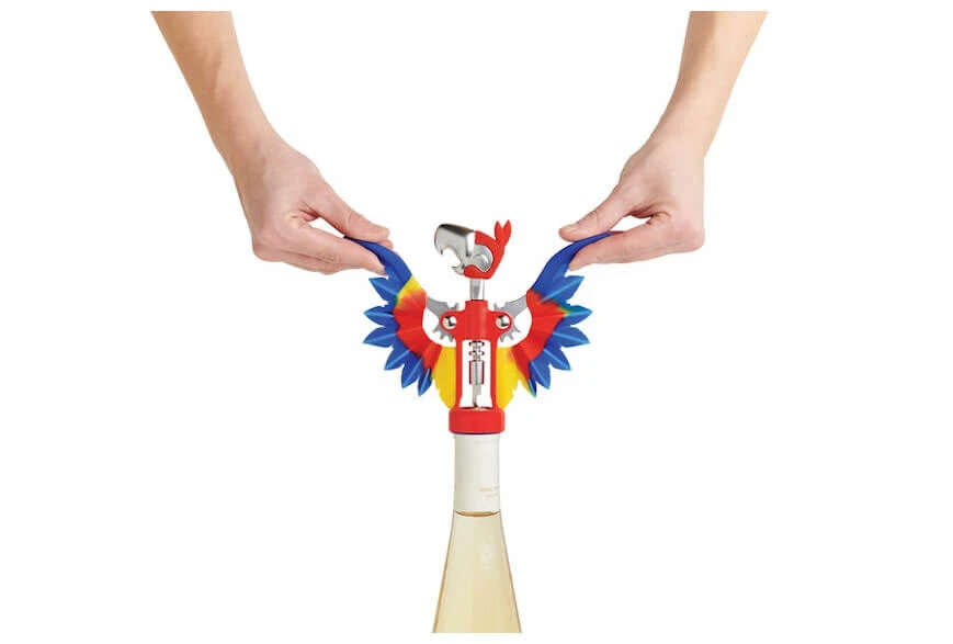 Ototo Pinot kurkentrekker papegaai metaal/silicone Ototo Pinot Kurkentrekker Papegaai Metaal/silicone -Beste Glaswerk Winkel