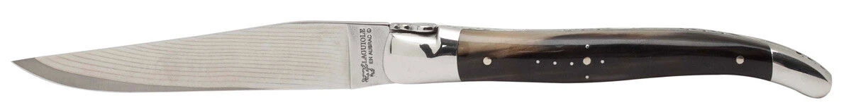 Laguiole en Aubrac klap-steakmes 12 cm Pointe de Corne Laguiole En Aubrac Klap-steakmes 12 Cm Pointe De Corne -Beste Glaswerk Winkel 9476 59060 1