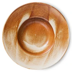 HK Living Chef Ceramics ACE7137 Pastabord ø 28,5 Cm Aardewerk Rustic Cream/Brown