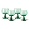 HK Living The Emeralds AGL4475 Wijnglas Laag ø 8,5 Cm Fern Groen 4-delig