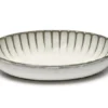 Serax INKU By Sergio Herman Serveerschaal Ovaal 19 X 13 Cm H 3,7 Cm Aardewerk Wit