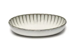 Serax INKU By Sergio Herman Serveerschaal Ovaal 19 X 13 Cm H 3,7 Cm Aardewerk Wit