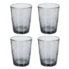 Broste Copenhagen Bubble Tumbler 250 Ml Glas 4-delig Grijs