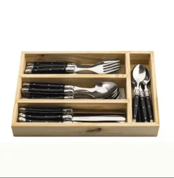 Laguiole Style De Vie Premium Line Couvert Zwart 24-delig