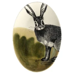 Duro Hunting Hare Ovaal Bord 39 X 28 Cm Aardewerk