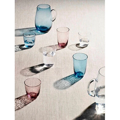 Broste Copenhagen Hammered tumbler 335 ml ø 9,2 cm h 9,5 cm glas blauw Broste Copenhagen Hammered Tumbler 335 Ml ø 9,2 Cm H 9,5 Cm Glas Blauw -Beste Glaswerk Winkel hammered 9