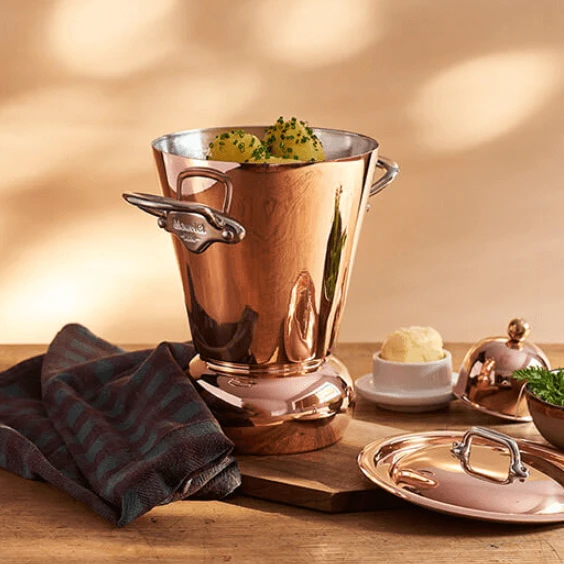 Mauviel M'30 conische champagne-emmer ø 20 cm koper messing Mauviel M'30 Conische Champagne-emmer ø 20 Cm Koper Messing -Beste Glaswerk Winkel mauviel m 30 6