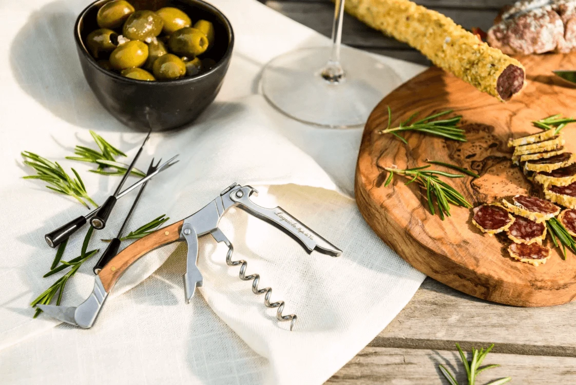 Laguiole Style de Vie Luxury Line kurkentrekker Olijfhout Laguiole Style De Vie Luxury Line Kurkentrekker Olijfhout -Beste Glaswerk Winkel olijf2 1