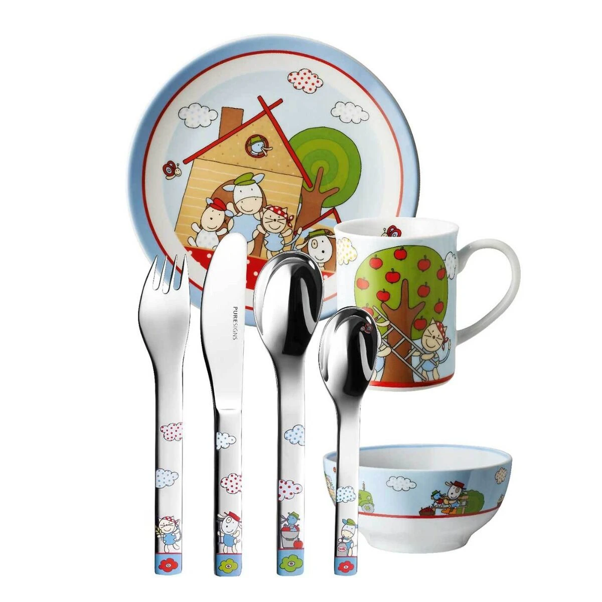 Puresigns Ferme kinderserviesset 7-delig Puresigns Ferme Kinderserviesset 7-delig -Beste Glaswerk Winkel puresigns