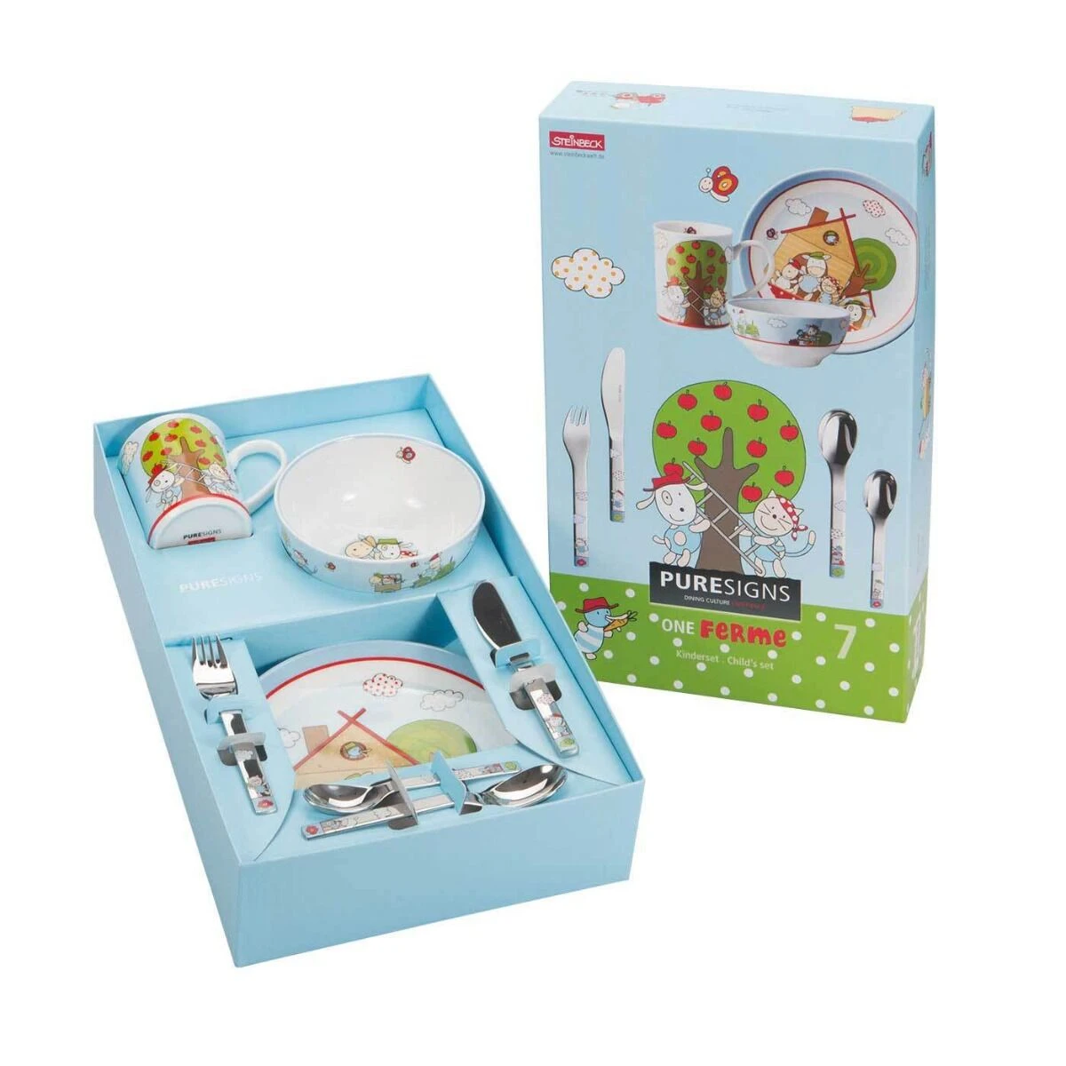Puresigns Ferme kinderserviesset 7-delig Puresigns Ferme Kinderserviesset 7-delig -Beste Glaswerk Winkel puresigns