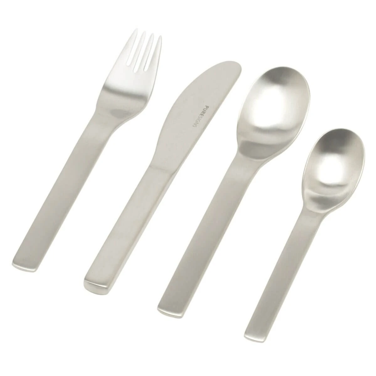 Puresigns One Mini kinderbestek rvs mat 4-delig Puresigns One Mini Kinderbestek Rvs Mat 4-delig -Beste Glaswerk Winkel puresigns one mini kinderbestek rvs mat 4 delig