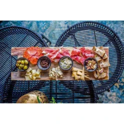 Bowls And Dishes Rose Wood Rechte Serveerplank Met Metalen Handvat 69 Cm -Beste Glaswerk Winkel rs1069 3