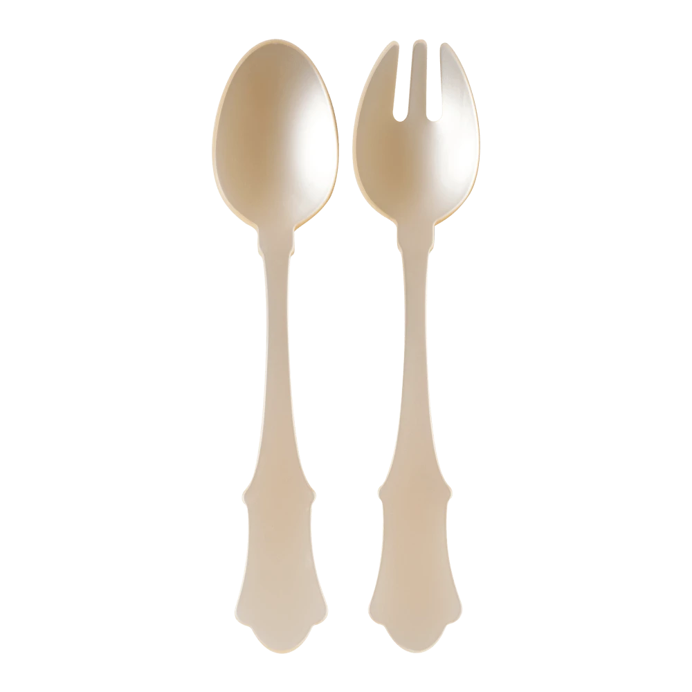 Sabre Old Fashion slacouvert kunststof Pearl 2-delig Sabre Old Fashion Slacouvert Kunststof Pearl 2-delig -Beste Glaswerk Winkel salad set 2 pcs old fashion pearl pe hd