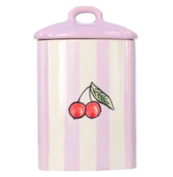 Oldenhof Kers Voorraadpot 18 X 10 X 11 Cm Aardewerk Roze