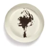 Serax Feast By Ottolenghi Serveerschaal ø 44,5 Cm H 9 Cm Aardewerk White + Artichoke Black
